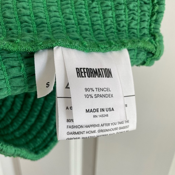 Reformation green bandeau crop top S - Picture 6 of 7